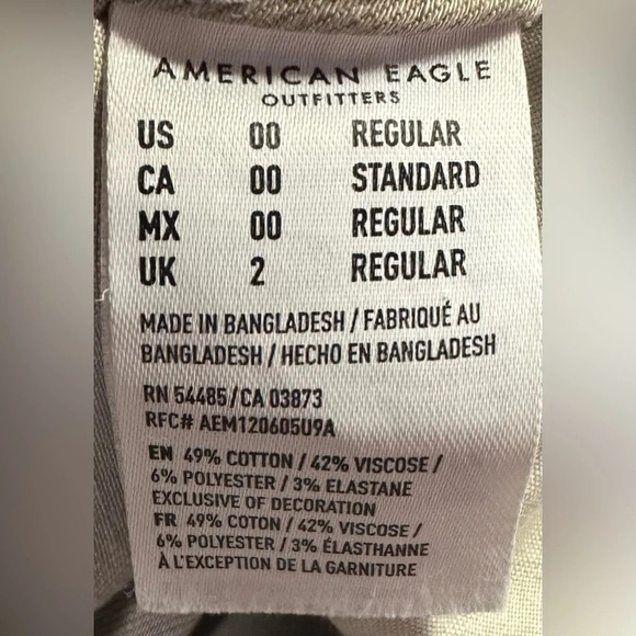 American Eagle Gray Printed Hi- Rise Jegging - Picture 9 of 9